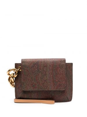 Paisley trykt clutch Etro brun