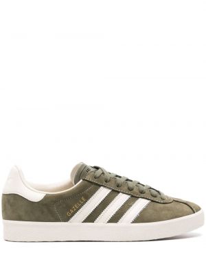 Raidallinen mokka tennarit Adidas Gazelle vihreä