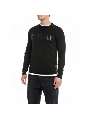 Jersey sweatshirt Replay schwarz