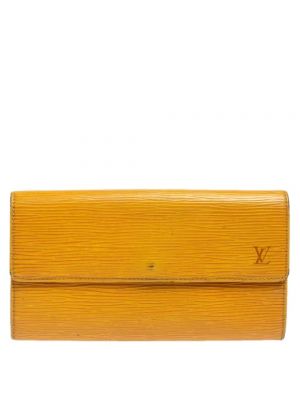 Retro leder geldbörse Louis Vuitton Vintage gelb