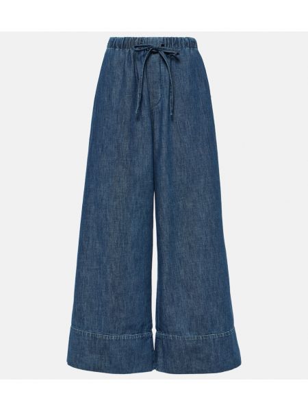 Pantalon taille haute Valentino bleu