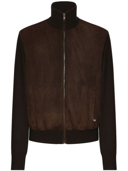 Duga jakna s patentnim zatvaračem Dolce & Gabbana smeđa