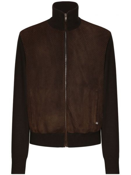 Lange jacke mit reißverschluss Dolce & Gabbana braun