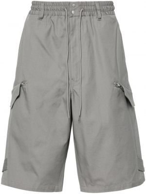 Pamučne kratke hlače kargo Y-3 siva