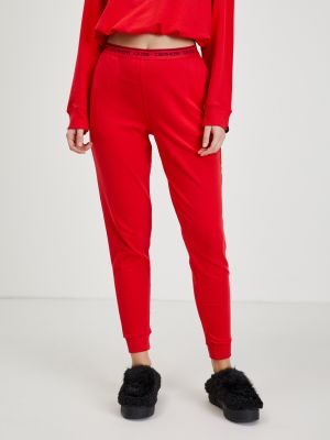 Teplákové nohavice Calvin Klein červená
