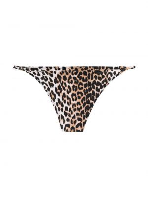 Bikini con estampado leopardo Ganni