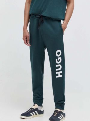 Панталон с принт Hugo зелено