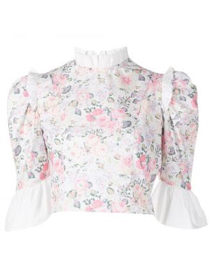 Bluza s cvetličnim vzorcem s potiskom Batsheva bela