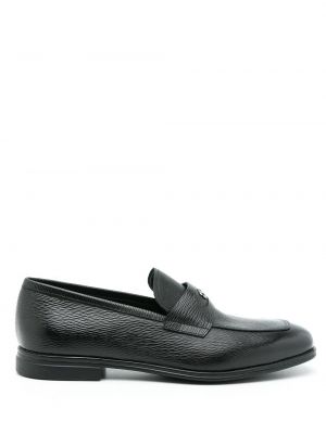 Skinn loafers Salvatore Ferragamo svart