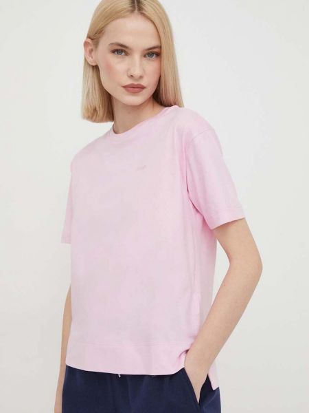 Koszulka bawełniana Joop! różowa
