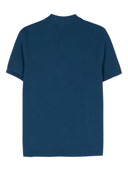 Raštuotas polo marškinėliai Lacoste mėlyna