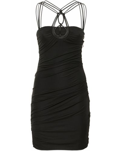 Viskózové mini šaty Isabel Marant - černá