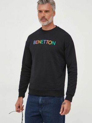 Pamut melegítő felső United Colors Of Benetton fekete
