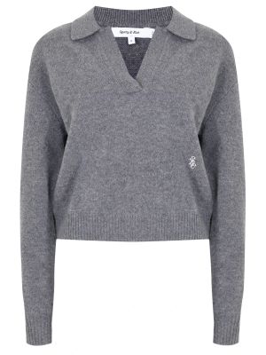Кашемировый пуловер Sporty And Rich серый