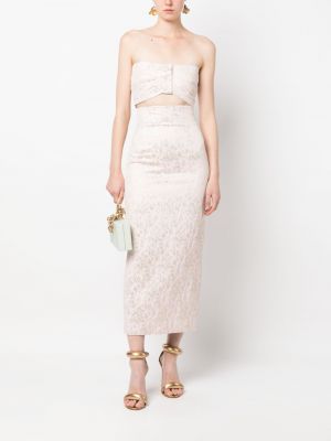 Žakárové pouzdrová sukně Philosophy Di Lorenzo Serafini růžové