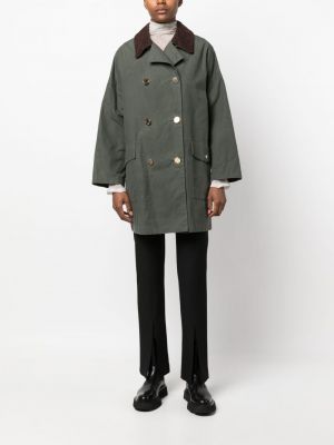 Bavlněný kabát Mackintosh zelený