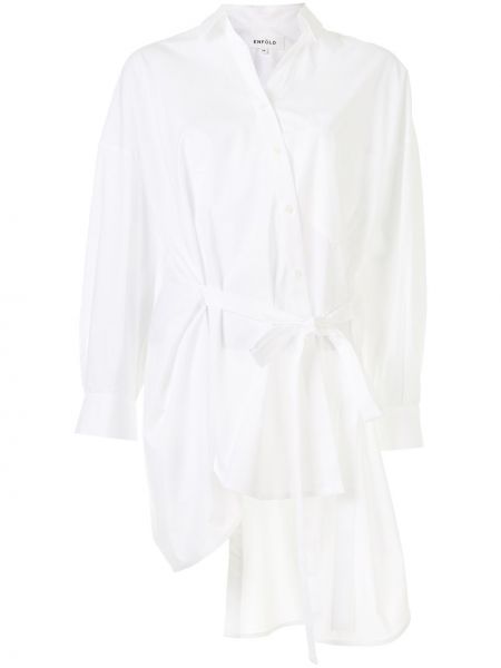 Asymetryczna biała koszula Enfold, biały