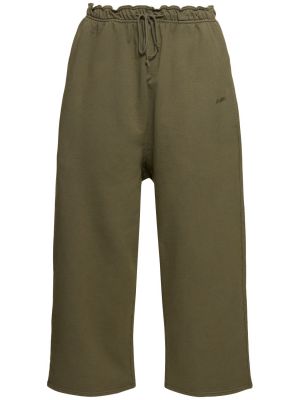 Pantaloni di cotone in jersey Hed Mayner verde