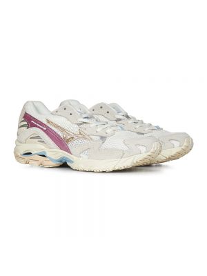 Zapatillas de ante de malla Mizuno blanco