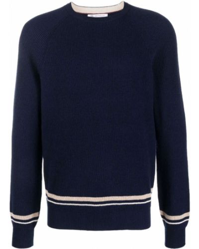 Jersey de tela jersey de cuello redondo Brunello Cucinelli azul