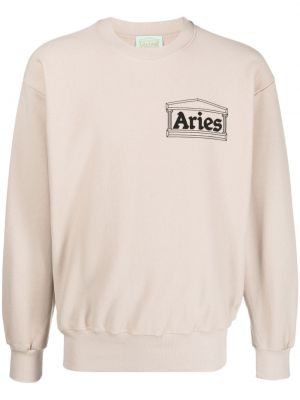 Sweatshirt mit print Aries beige
