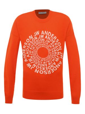 Шерстяной свитер Jw Anderson оранжевый