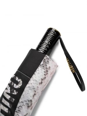 Parapluie à imprimé à motif serpent Moschino noir
