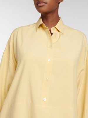Hodvábna košeľa Loro Piana žltá