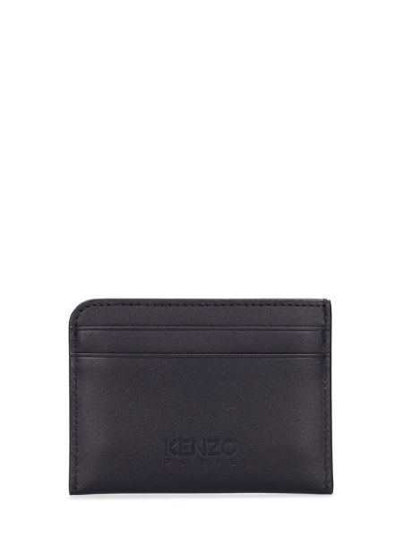 Kožená peňaženka s potlačou Kenzo Paris čierna