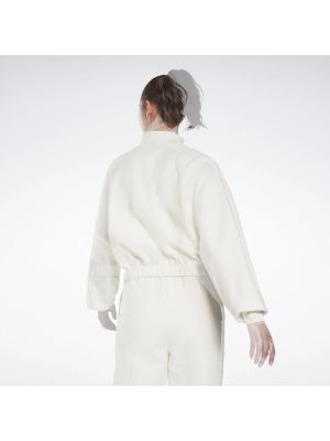 Флисовый пуловер Reebok белый