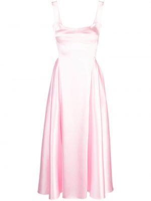 Saténové dlouhé šaty Atu Body Couture ružová