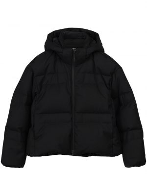 Páperová bunda na zips s kapucňou Y-3 čierna