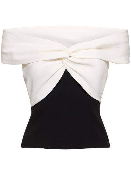 Off-the-skulder top Roland Mouret hvid