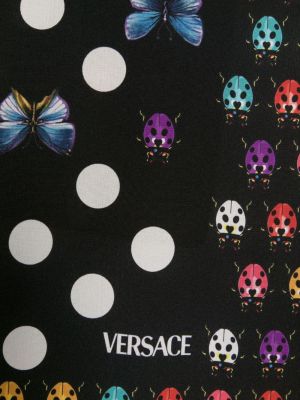 Hedvábný šál Versace černý