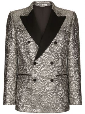 Satenska ukrojena obleka iz žakarda Dolce & Gabbana