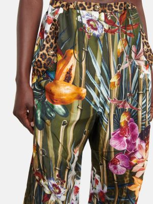 Svilene hlače s cvetličnim vzorcem Camilla