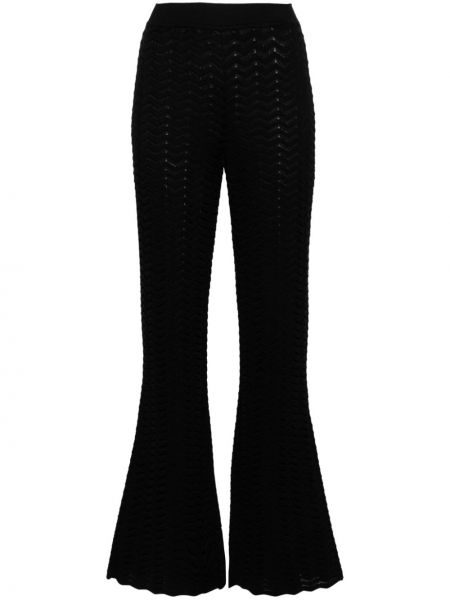Pletené kalhoty Missoni černé