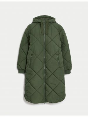 Zelený prošívaný kabát Marks & Spencer