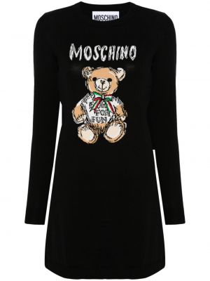 Mini šaty Moschino černé