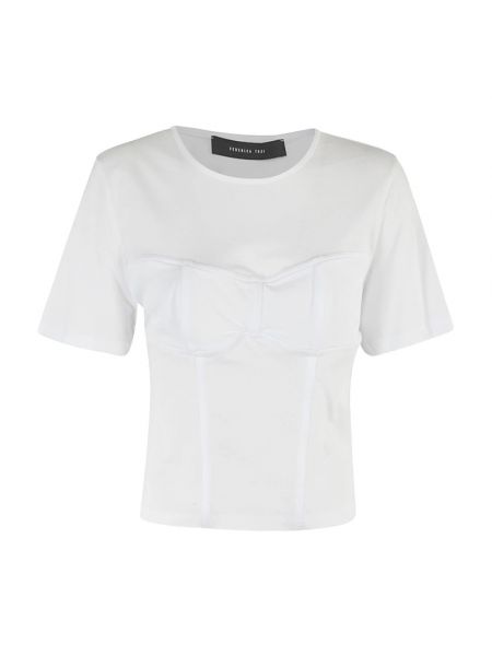 Koszulka bawełniana relaxed fit Federica Tosi biała