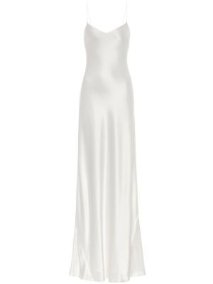 Σατέν μάξι φόρεμα Galvan λευκό
