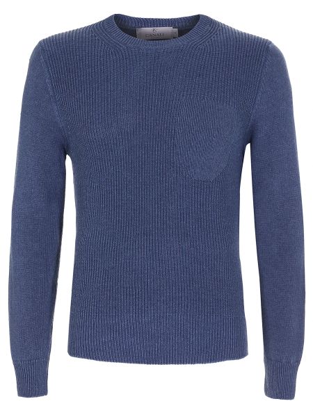 Однотонный свитер Canali синий