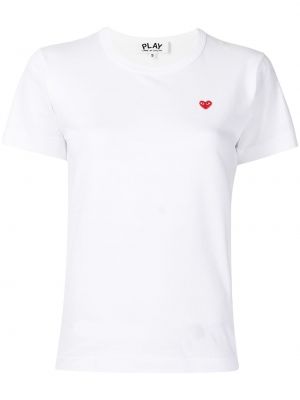 Βαμβακερή μπλούζα με σχέδιο Comme Des Garçons Play λευκό