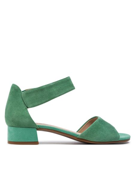 Sandale od brušene kože Caprice zelena