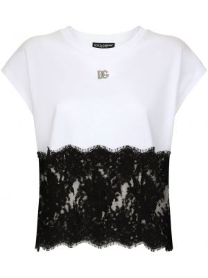 Spitzen t-shirt Dolce & Gabbana