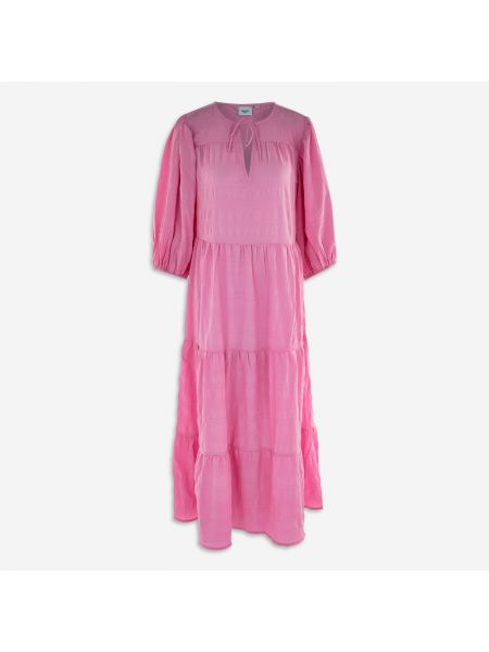 Длинное платье с пышными рукавами Saint Tropez розовое