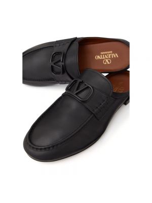 Sandalias de cuero Valentino Garavani negro