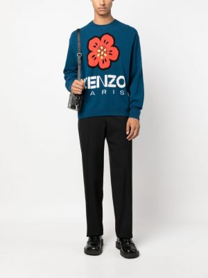 Džemperis ar ziediem Kenzo zils