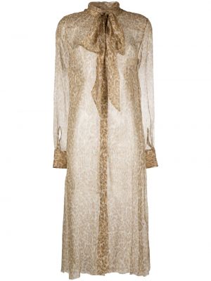 Prozirna svilena midi haljina Ermanno Scervino