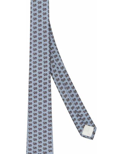 Corbata con estampado Fendi azul